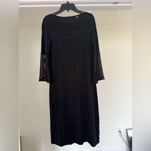 NWOT - Tahari - Black Mesh Dress - Size Small